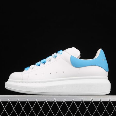 Alexander McQueen blue silk cowhide tail