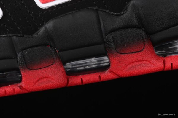 NIKE Air More Uptempo 96 QS Laser Crimson Pippen initial series classic high street leisure sports culture basketball shoes black lava gradual red and white CJ6129-001 - Image 5