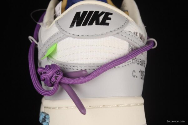 OFF-White x NIKE DUNK Low OW gray SB buckle rebound fashion casual board shoes DM1602-107 - Image 6