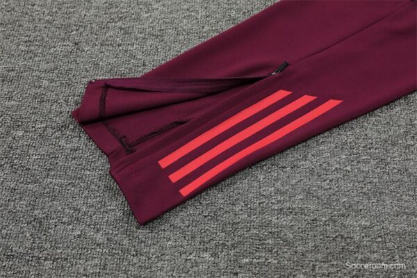 24/25 Bayern Munich Wine Half Zipper Jacket+Long Pants - Image 2