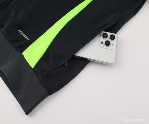 2024 Adidas Black/Green Full Zipper Jacket+Pants - Image 4