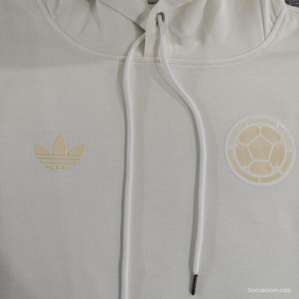 2024 Colombia 100th Black/Navy/Grey/Beige/White Hoodie With Golden Badge - Image 15