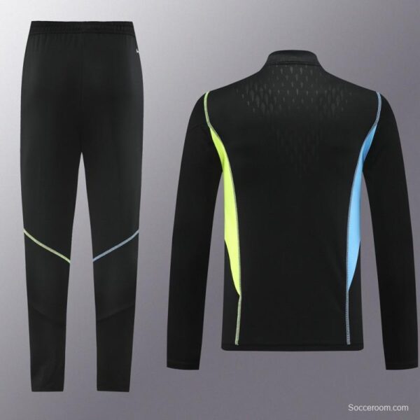 23/24 Arsenal Black Half Zipper Jacket+Pants - Image 4