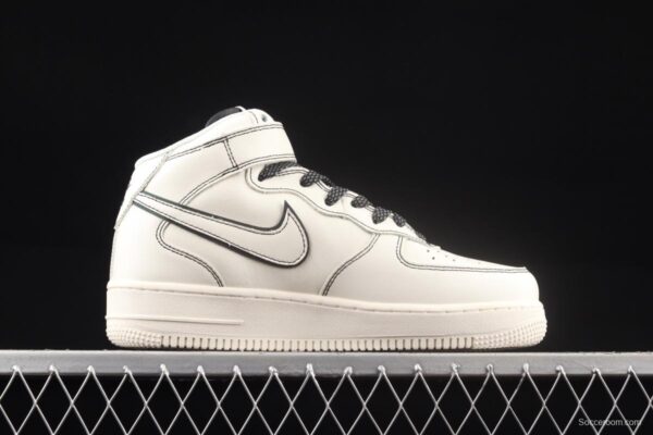 NIKE Air Force 1x07 Mid 3M reflective air force leisure board shoes AA1118-011, - Image 16