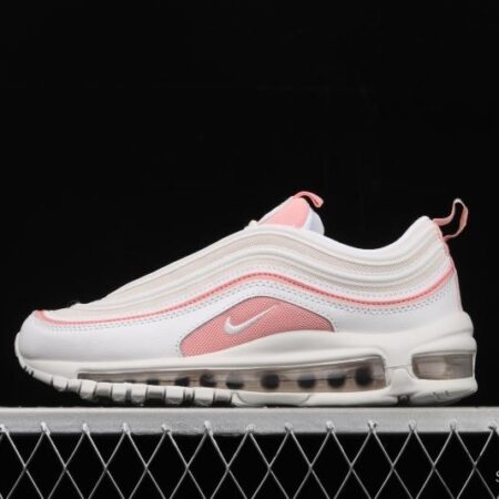 NIKE Air Max 97 White and pink 3M reflective bullet running shoes 921733-104