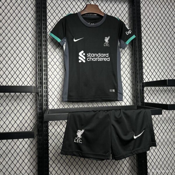 24/25 Kids Liverpool Away Black Jersey - Image 4