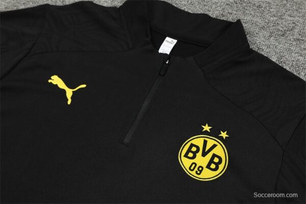 24/25 Borussia Dortmund Black Half Zipper Jacket+Long Pants - Image 11