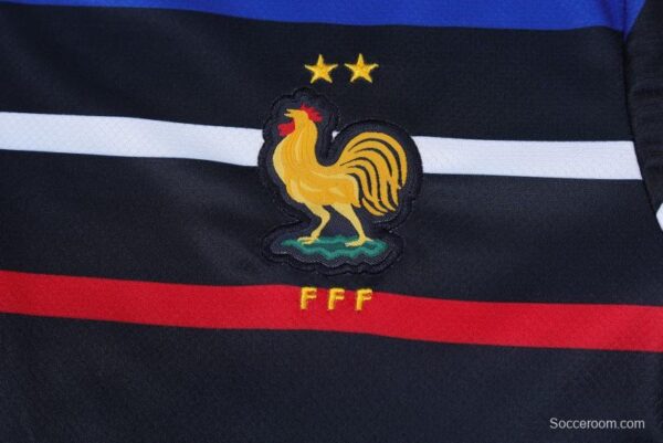 2024 France Navy Stripe Short Sleeve Jersey+Shorts - Image 5