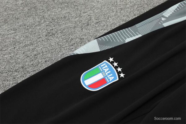 2024 Italy Black Half Zipper Jacket+Long Pants - Image 6