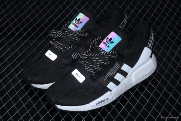 Adidas NMD R1 Boost V2 FV9021 second generation elastic knitted noodles fish scale popcorn running shoes - Image 9