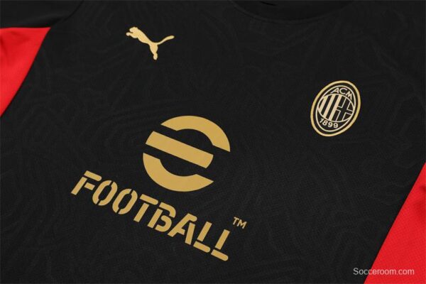 24/25 AC Milan Black Short Sleeve Jersey+Shorts - Image 9