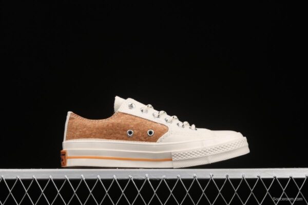 Converse 1970's Converse new cork color textile spliced low-top casual board shoes 170855C - Image 15