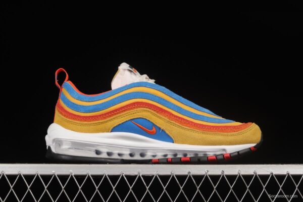 NIKE Air Max 97 SE yellow, blue and red color combination bullet air cushion sports running shoes DH1085-700 - Image 15