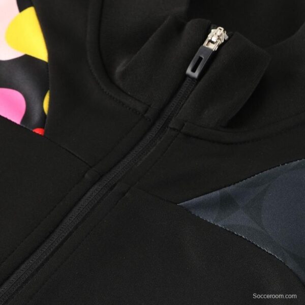 2023 Adidas Black Full Zipper Jacket With Colorful Sleeve+Pants - Image 8