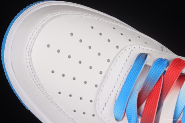 NIKE Air Force 1'07 Low Philadelphia 76ers white, blue and red low-top casual sneakers AI5958-300 - Image 9
