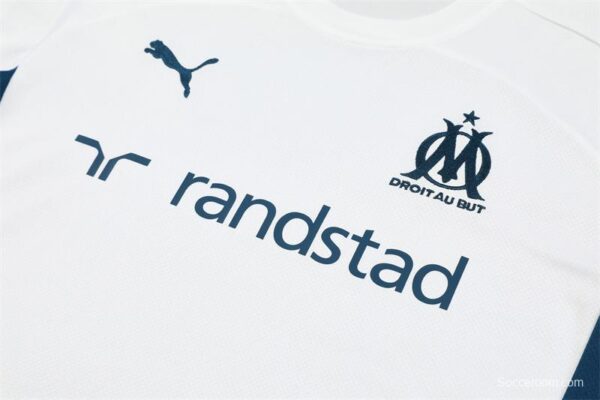 24/25 Olympique Marseille White Short Sleeve Jersey+Shorts - Image 9
