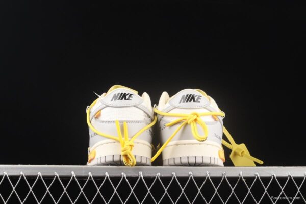 OFF-White x NIKE DUNK Low OW grey leisure sports skateboard shoes DM1602-103 - Image 13