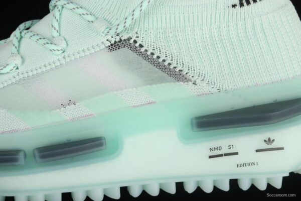Adidas NMD shoes 1 Edition Cloud White running shoes G09374 socks cover type sports casual running shoes - Image 7