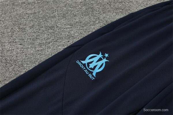 24/25 Olympique Marseille Navy Mixed Color Half Zipper Jacket+Long Pants - Image 7