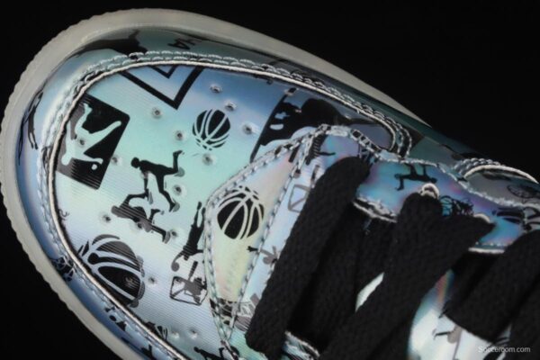 NIKE Air Force 1: 07 Mid WB dazzling ribbon lamp state size Kids 314197-8800 - Image 9