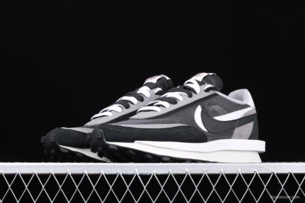 Sacai x NIKE LVD Waffle Daybreak co-signed catwalk style net gauze leather splicing double hook Swoosh running shoes BV0073-001 - Image 12