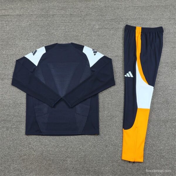 24/25 Real Madrid Navy Half Zipper Jacket+Long Pants - Image 8