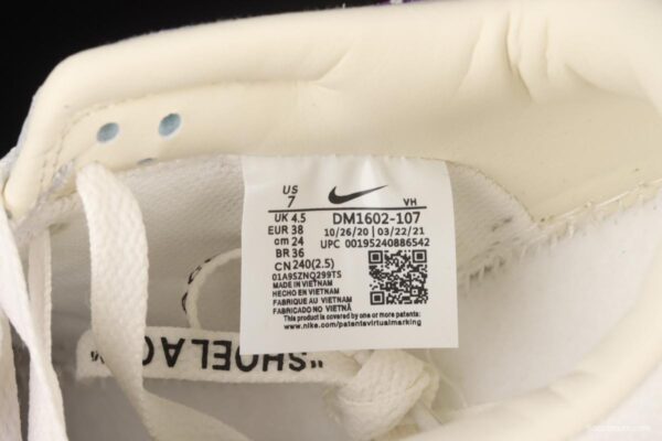 OFF-White x NIKE DUNK Low OW gray SB buckle rebound fashion casual board shoes DM1602-107 - Image 5