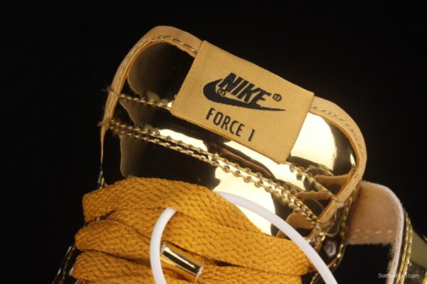 NIKE Air Force 1: 07 Mid WB dazzling ribbon lamp state size Kids 314197-8100 - Image 8