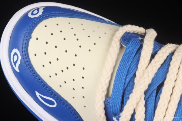 NIKE DUNK Low Retro beige lightning blue retro cashew flower deconstruction shoelace SB buckle shredded backboard fashion leisure board shoes DD1391-001 - Image 9
