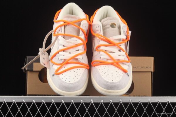 OFF-White x NIKE DUNK Low OW SB buckle rebound fashion casual board shoes DJ0950-108 - Image 13