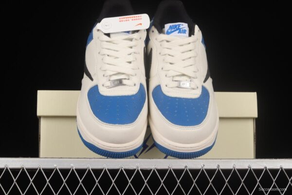 NIKE Air Force 1'07 Beige Blue Barb Low Top Casual Sneakers HG1136-022 - Image 12