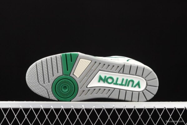 Authentic LV 2021ss early spring fashion catwalk sneakers 410N White Green - Image 14