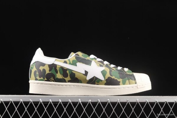 BAPE x Adidas Superstar 80s GZ8981 Darth ape-man co-named shell full head casual board shoes - Image 16