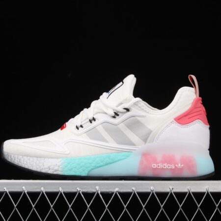 Nasa x Adidas ZX 2K Boost FX7054 joint clover popcorn vintage running shoes