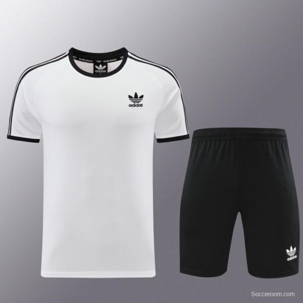 24/25 Adidas Original White Short Sleeve Jersey+Shorts - Image 15