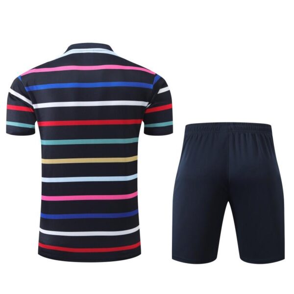 2024 France Navy Stripe Short Sleeve Jersey+Shorts - Image 7