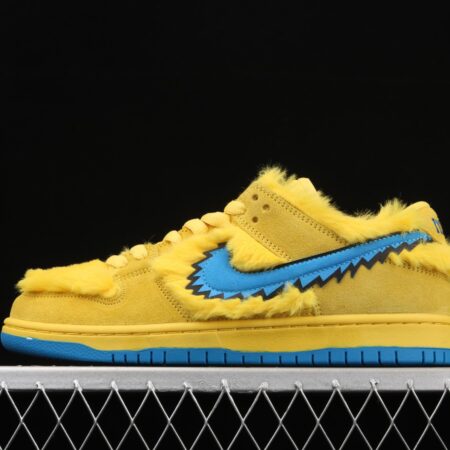 Grateful DeAdidas x NIKE SB DUNK Low Yellow Bear joint style yellow and blue bear sports skateboard shoes CJ5378-700