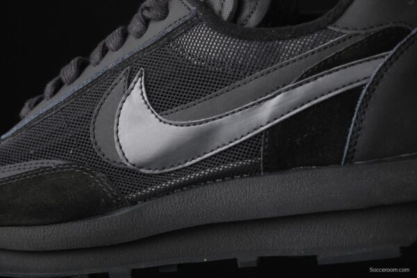 Sacai x NIKE LVD Waffle Daybreak co-signed catwalk style net gauze leather splicing double hook Swoosh running shoes BV0073-002 - Image 5