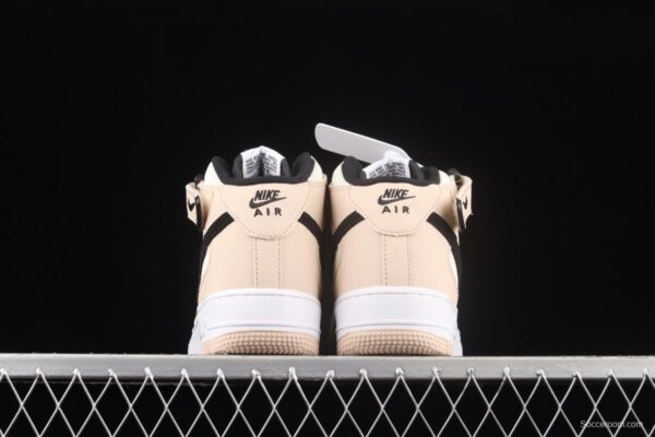 NIKE Air Force 11407Mid milk brown medium-top casual board shoes HD2523-156 - Image 13