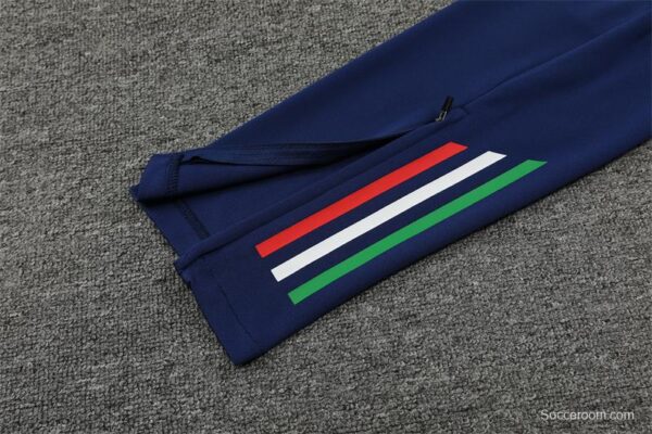 2024 Italy Navy Half Zipper Jacket+Long Pants - Image 2