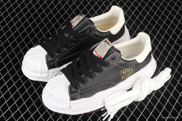 MMY/Maison MIHARA YASUHIRO Wayne Original Sole Leather Low Sneaker Japanese Conceptual Fashion designer Mihara Kangyu brand shell front page deformed retro dissolved snow cake bottom - Image 2