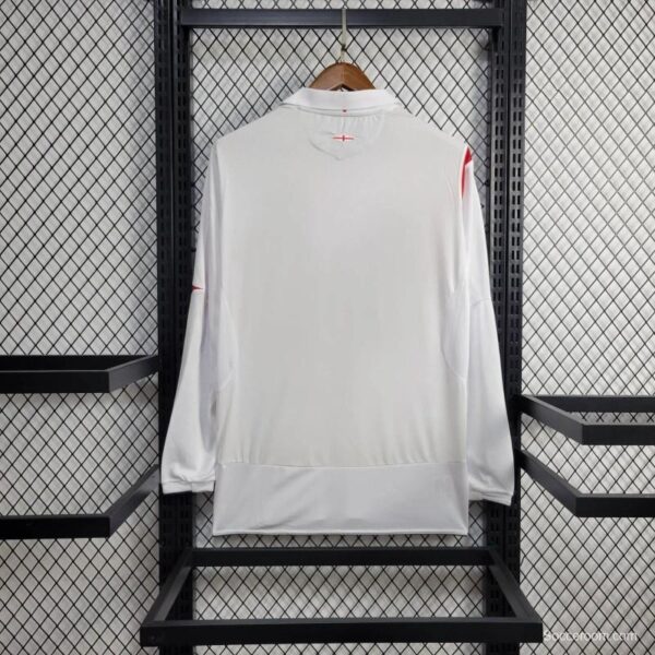 Retro 2006 England Home Long Sleeve Jersey - Image 5