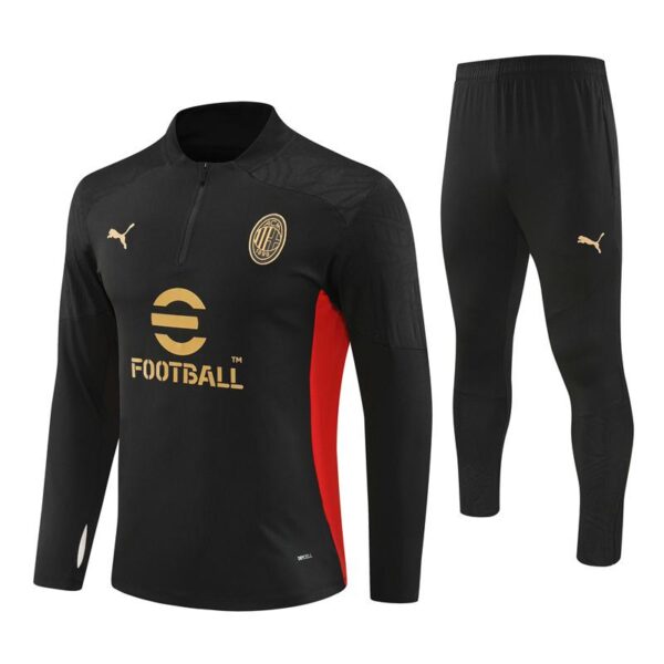 24/25 AC Milan Red Half Zipper Jacket+Long Pants - Image 16