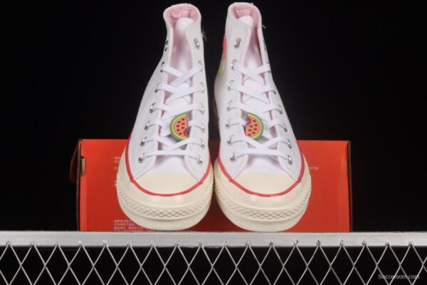 Converse Chuck 70 Hi Fruit Platter Watermelon Red High Top Casual Sneakers A02297C - Image 13