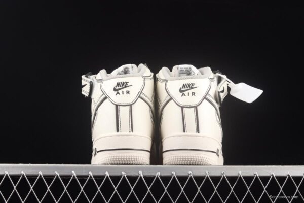 NIKE Air Force 1x 07 Mid laser rice white 3M reflective medium side leisure sports board shoes AQ2898-008 - Image 12