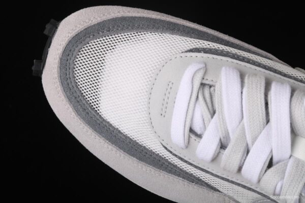Sacai x NIKE LVD Waffle Daybreak co-signed catwalk style net gauze leather splicing double hook Swoosh running shoes BV0073-100 - Image 7