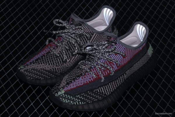 Adidas Yeezy Boost 350V2 Yecheil FW5190 Darth Coconut 350 second generation hollowed-out splicing colorful angel color - Image 10