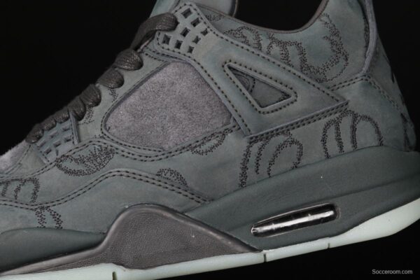 Kaws x Air Jordan 4 Black AJ4 black suede luminous limited edition 930155-001 - Image 7