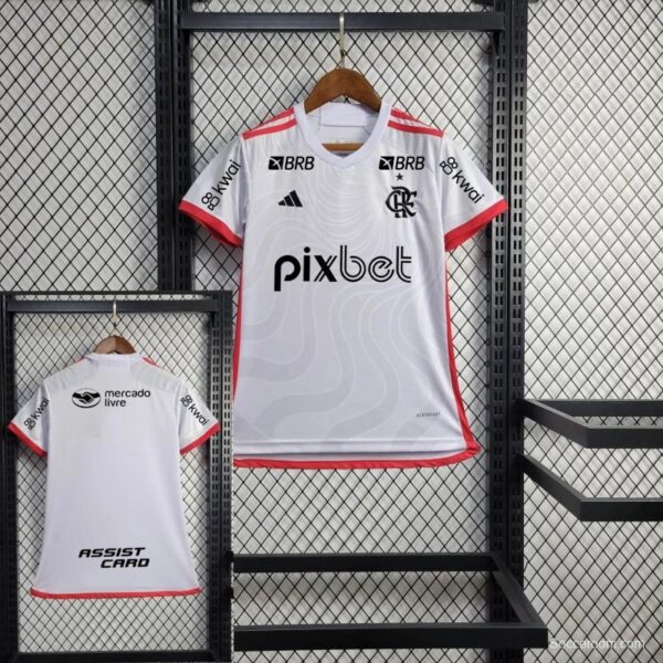 24/25 Women Flamengo Away Jersey + All Sponsors - Image 2