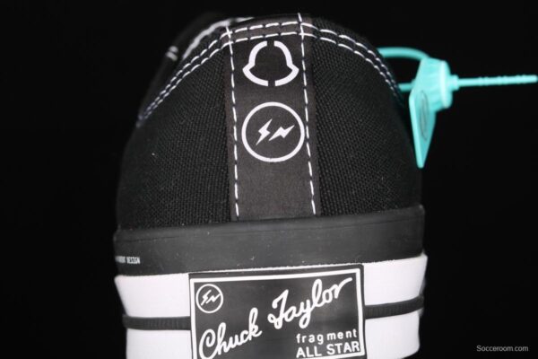 Fragment x Moncler x Converse 1970 S Fujiwara Hiroshi Fujiwara Lightning co-signed Chen Weiting with the same style collision graffiti classic low-top canvas shoes 169069C - Image 6